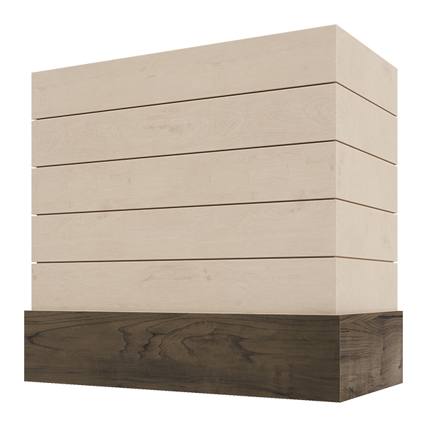Box With Shiplap & Walnut Band